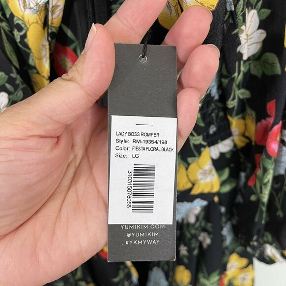 Yumi Kim Fiesta Floral Lady Boss Romper Size L - Picture 7 of 9
